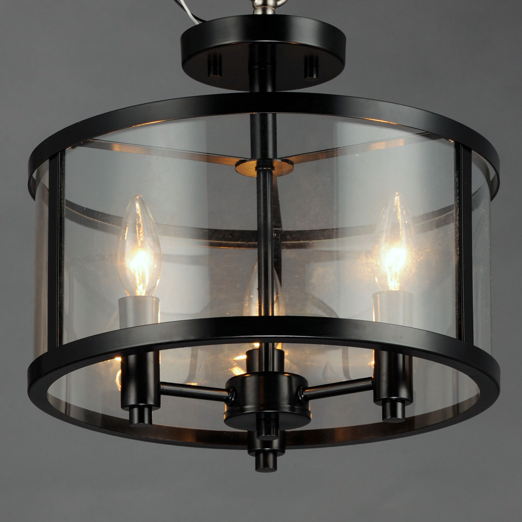 Black semi flush online