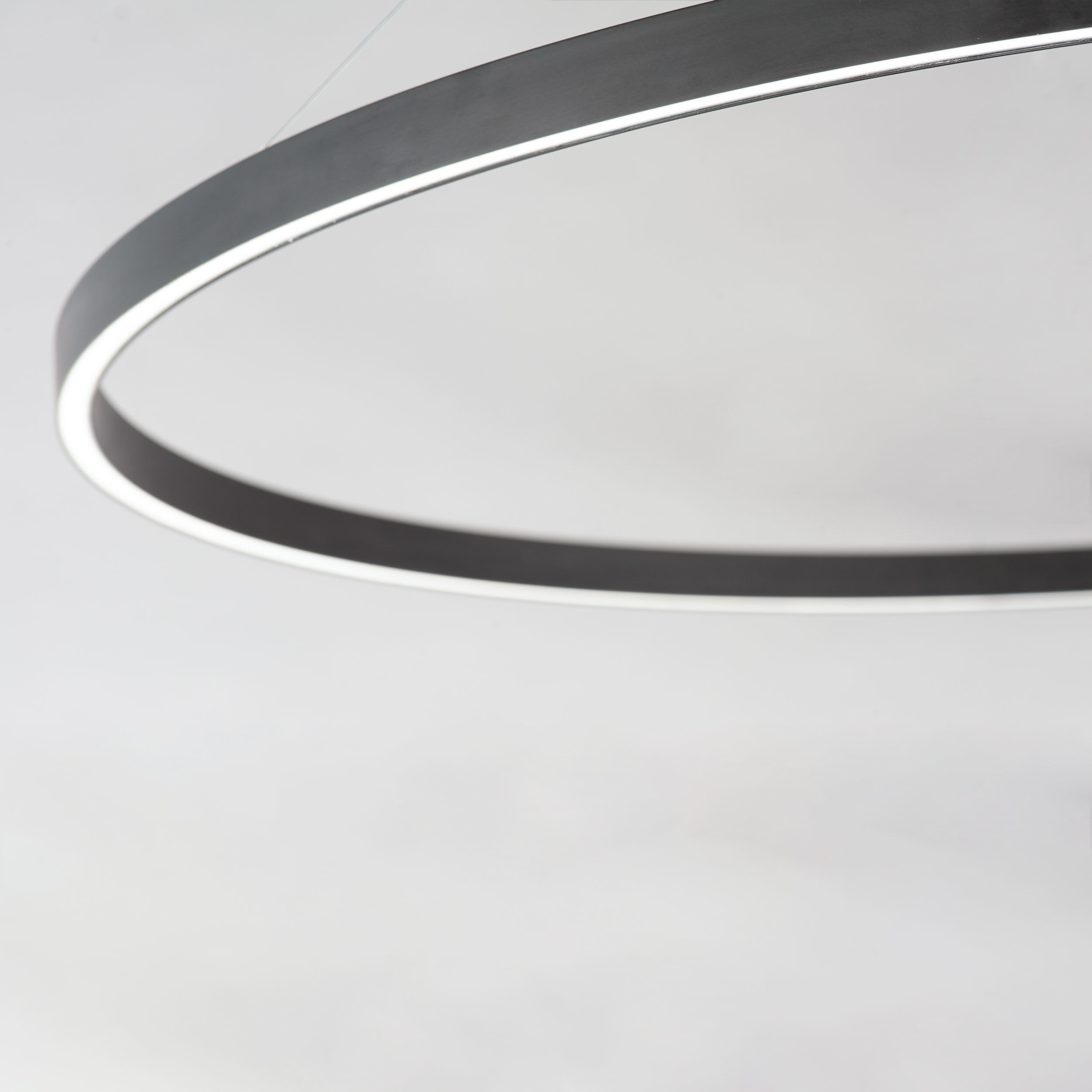 Groove LED 31.5 inch Black Single Pendant Ceiling Light