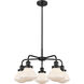 Olean 5 Light 24.5 inch Matte Black Chandelier Ceiling Light