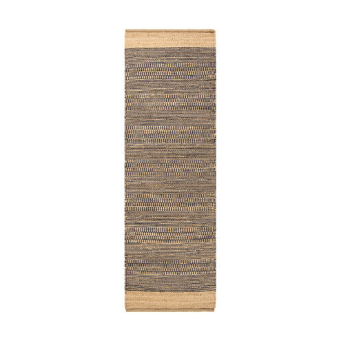 Davidson 96 X 30 inch Navy/Khaki Rugs, Jute and Cotton