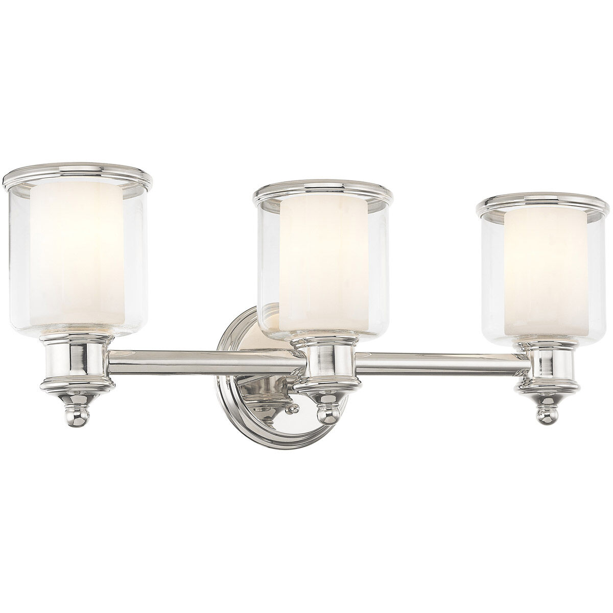 Middlebush 3 Light 24 inch Polished Nickel Bath Vanity Wall Light