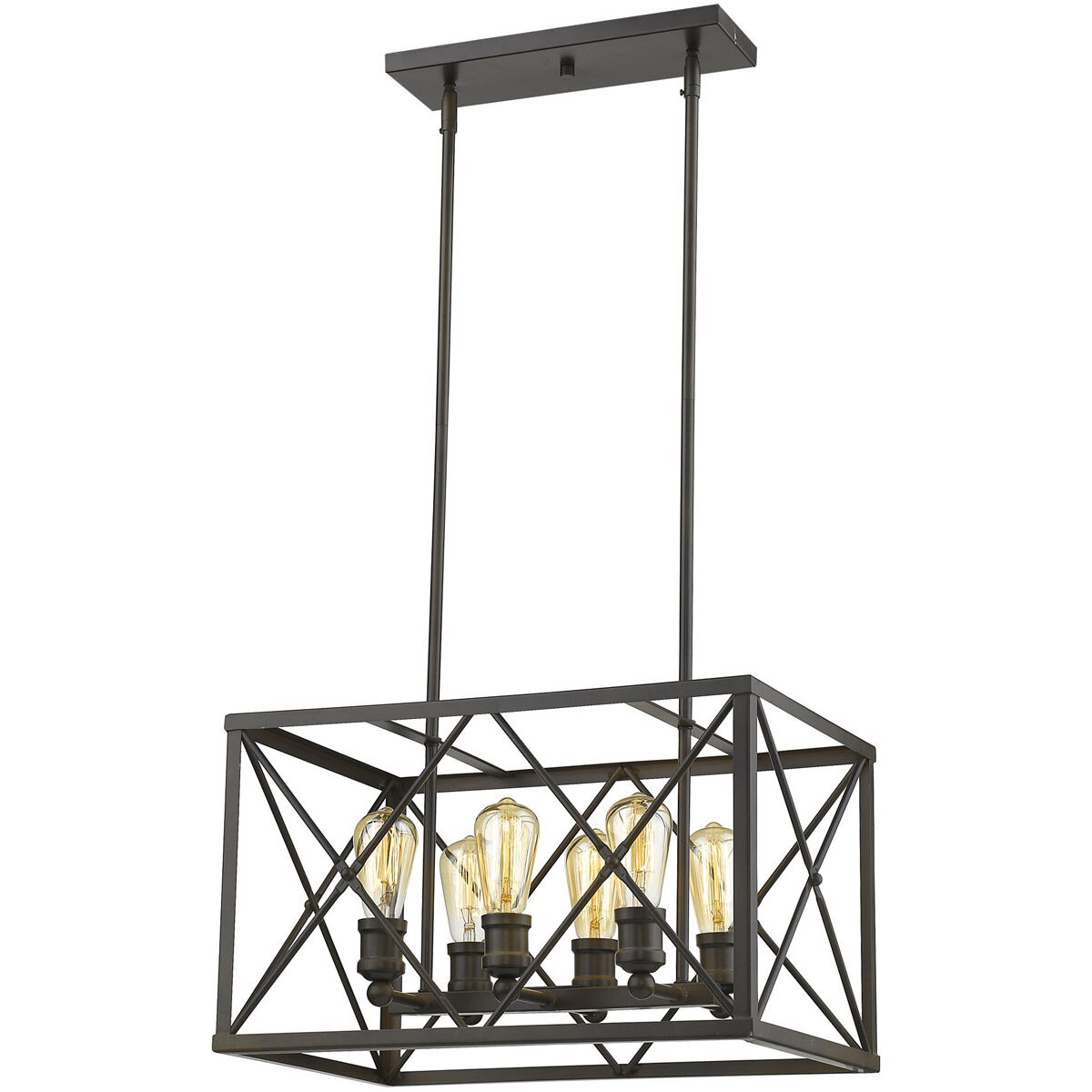 Brooklyn 6 Light 20 inch Oil-Rubbed Bronze Pendant Ceiling Light