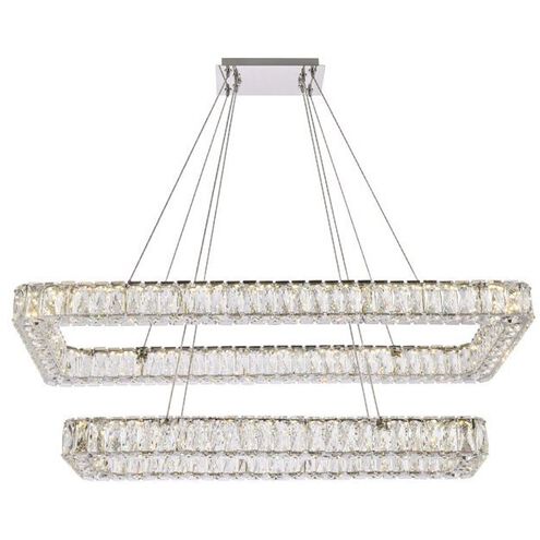 Monroe 2 Light 42 inch Chrome Pendant Ceiling Light