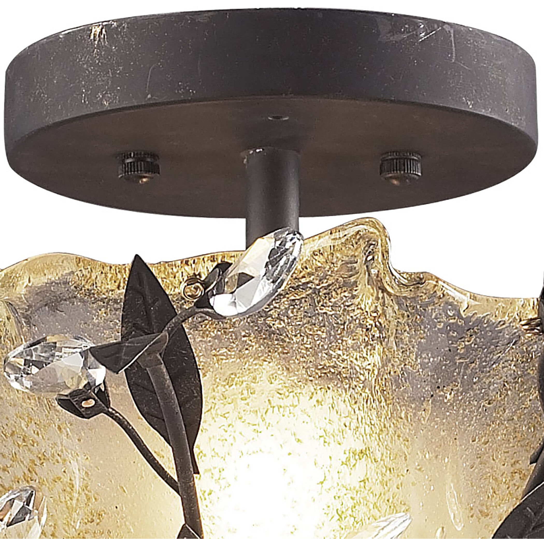 Circeo 2 Light 24 inch Deep Rust Semi Flush Mount Ceiling Light