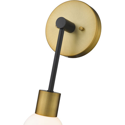 Neutra 1 Light 6 inch Matte Black/Foundry Brass Wall Sconce Wall Light