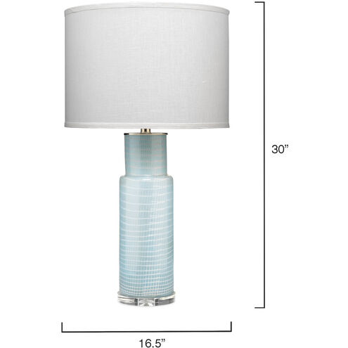 Atwater 30 inch 150.00 watt Sky Blue Glass Table Lamp Portable Light