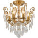 Canada 6 Light 16 inch Antique Brass Chandelier Ceiling Light, Gold Frame