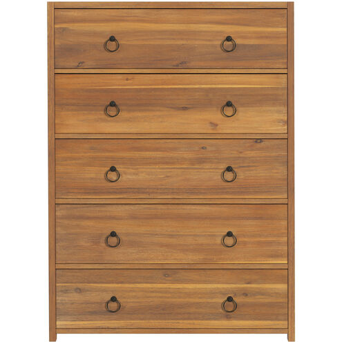 Lark 5 Drawer Dresser in Light Brown