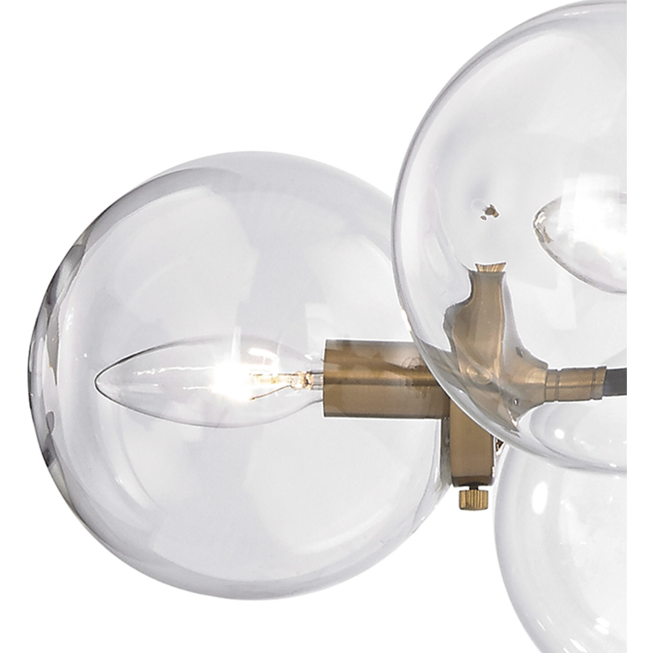 Boudreaux 6 Light 28 inch Antique Gold with Matte Black Chandelier Ceiling Light