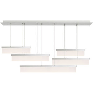 Sean Lavin Sweep LED 58 inch Polished Nickel Linear Suspension Ceiling Light, Integrated LED