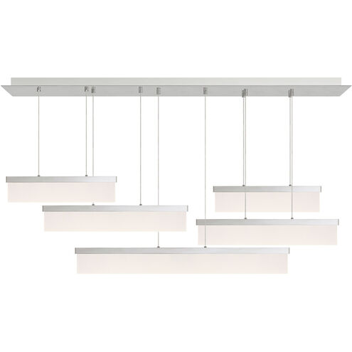Sean Lavin Sweep LED 58 inch Polished Nickel Linear Suspension Ceiling Light, Integrated LED