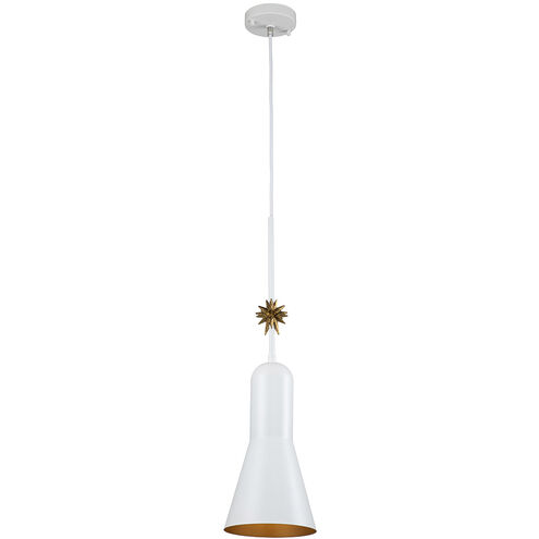 Etoile 1 Light 7 inch White Pendant Ceiling Light, Large