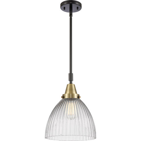 Franklin Restoration Seneca Falls 1 Light 9.5 inch Black Antique Brass Mini Pendant Ceiling Light