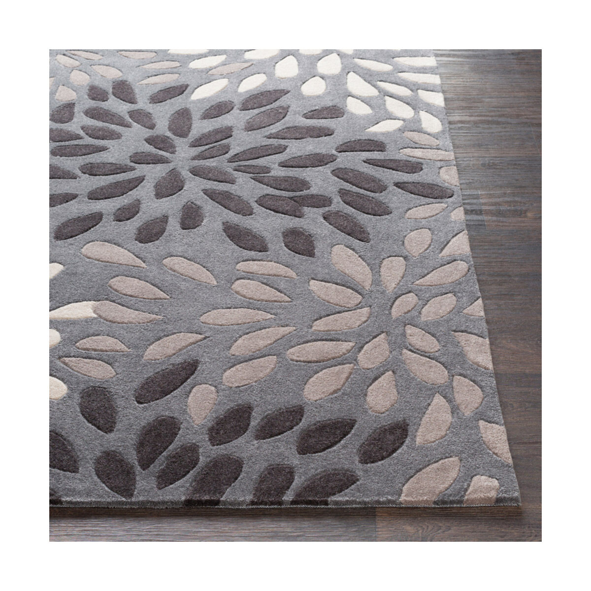 Cosmopolitan 96 X 30 inch Charcoal/Black/Taupe/Ivory Rugs, Polyester
