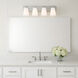Miles 4 Light 25 inch Brushed Nickel Vanity Light Wall Light, Extra Large