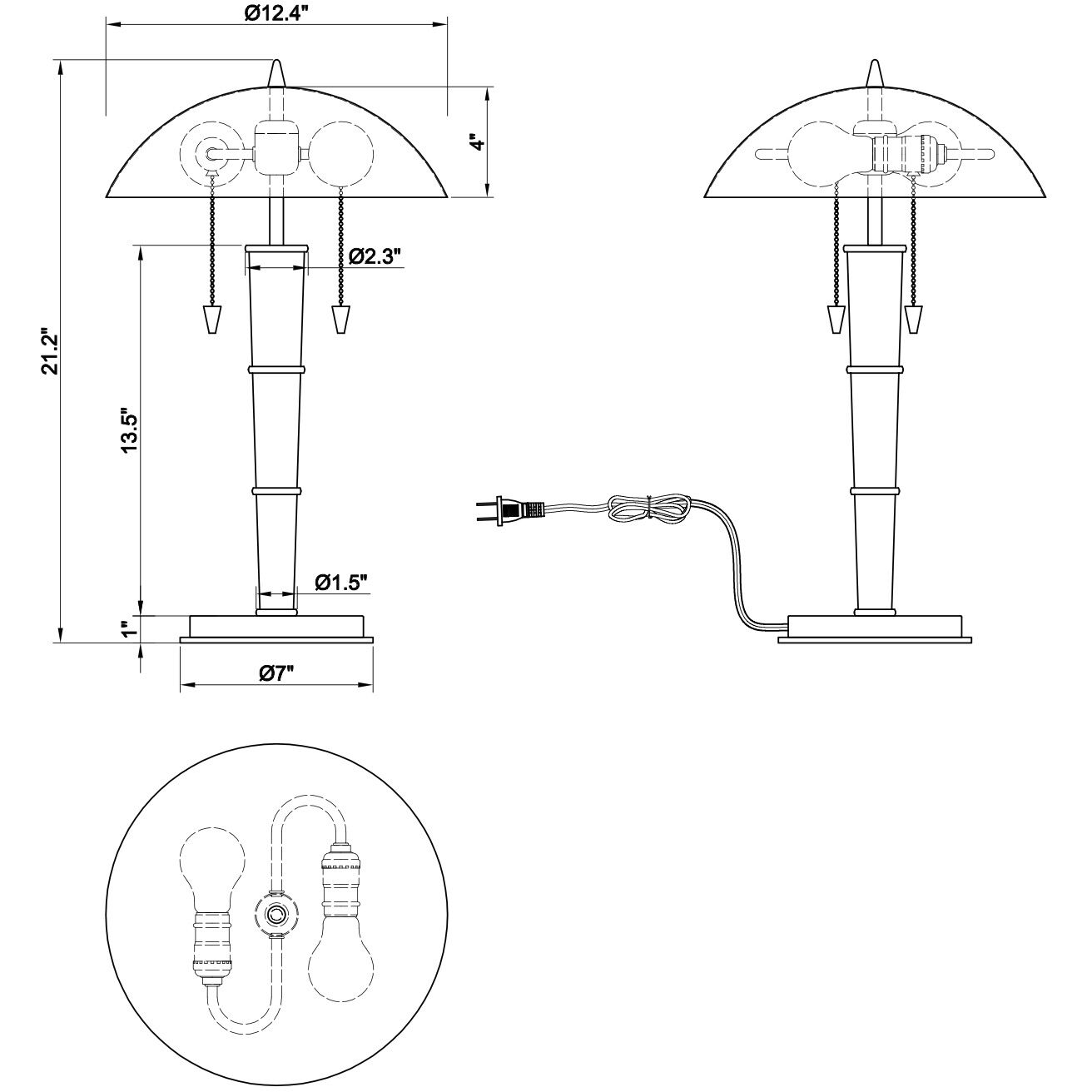 Dresano 21.25 inch 100.00 watt Antique Brass Table Lamp Portable Light