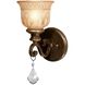 Norwalk 1 Light 6.5 inch Bronze Umber Sconce Wall Light in Clear Swarovski Strass