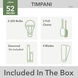 Timpani 52 inch Fresh White Ceiling Fan