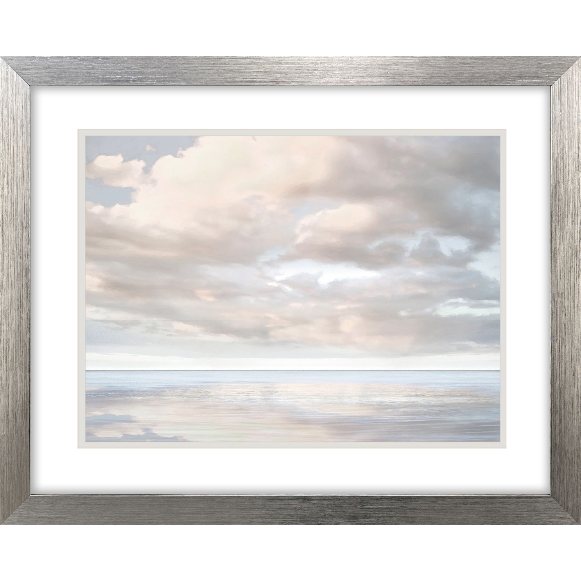 Cloudscape Dream / Cloudscape Illusion Blue and Gray and Beige Framed Art, Propac