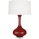Pike 32.75 inch 150 watt Oxblood Table Lamp Portable Light in Lucite