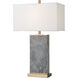 Archean 30 inch 150 watt Gray Marble Table Lamp Portable Light