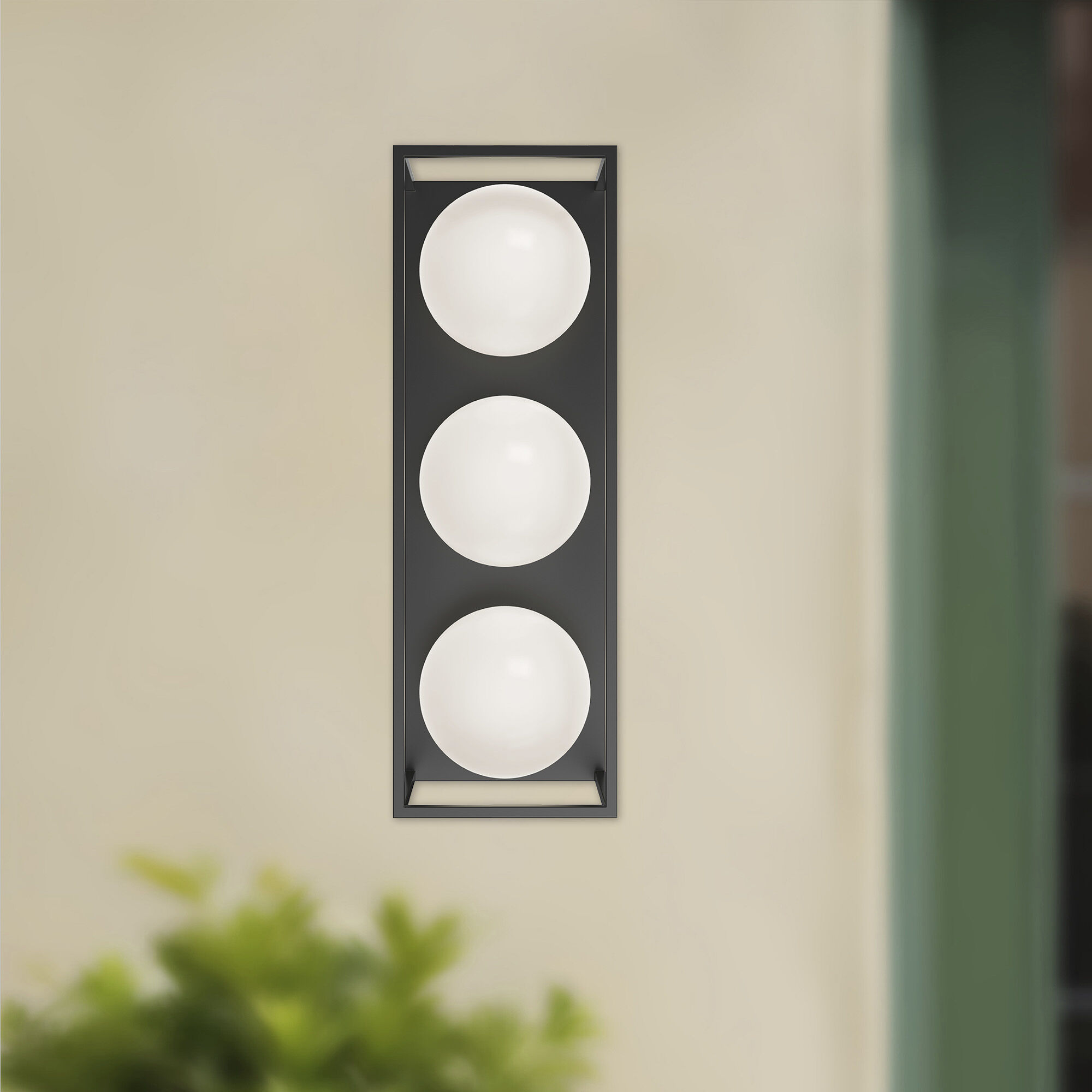 Alora Mood Amelia 3 Light 6.38 inch Black Exterior Wall Sconce