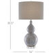 Idyll 30.5 inch 150 watt Gray and Blue and Taupe and Clear Table Lamp Portable Light