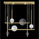 Selene 12 Light 56.5 inch Gold Pendant Ceiling Light