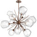 Gem LED 38.4 inch Burnished Bronze Chandelier Ceiling Light in Clear, 2700K LED, Starburst