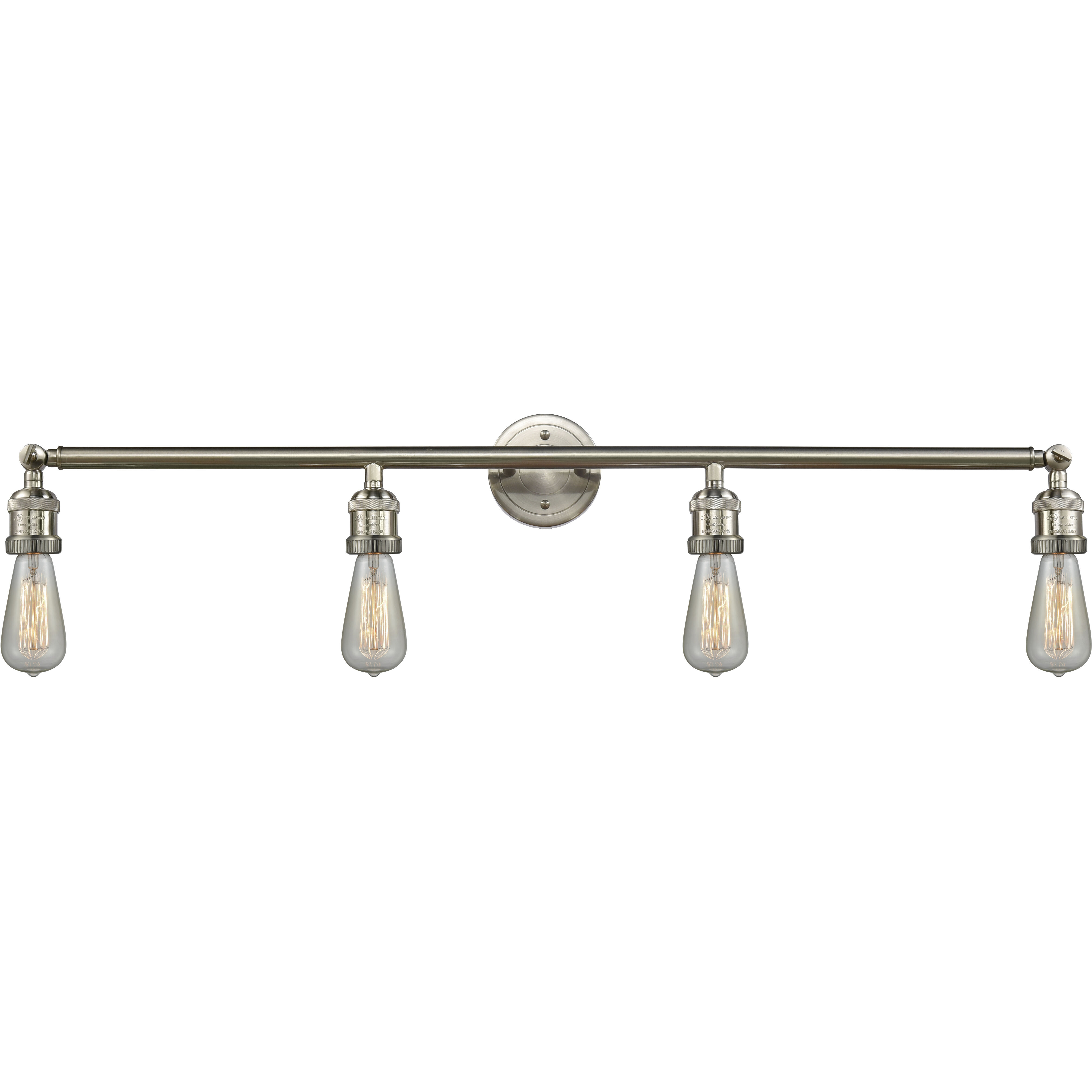 Bare Bulb 4 Light 42 inch Polished Nickel Bath Vanity Light