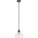 Academy 1 Light 10 inch Oil Rubbed Bronze with Heritage Brass Indoor Pendant Ceiling Light