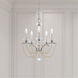 Priscilla 5 Light Antique Silver Chandelier Ceiling Light in Bronze Pearl, Adjustable Height