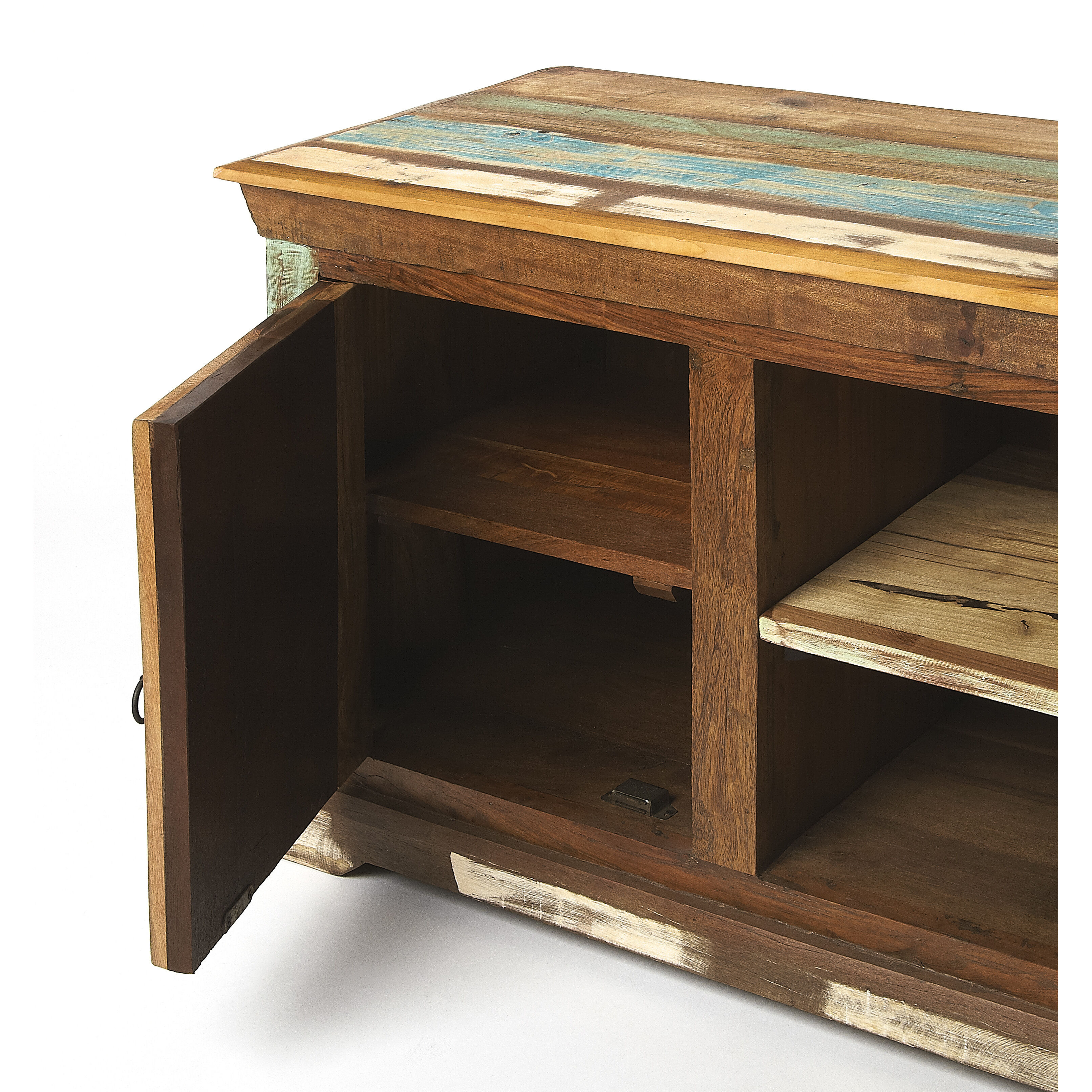 Reverb Painted Rustic 58 inch Artifacts Entertainment Center