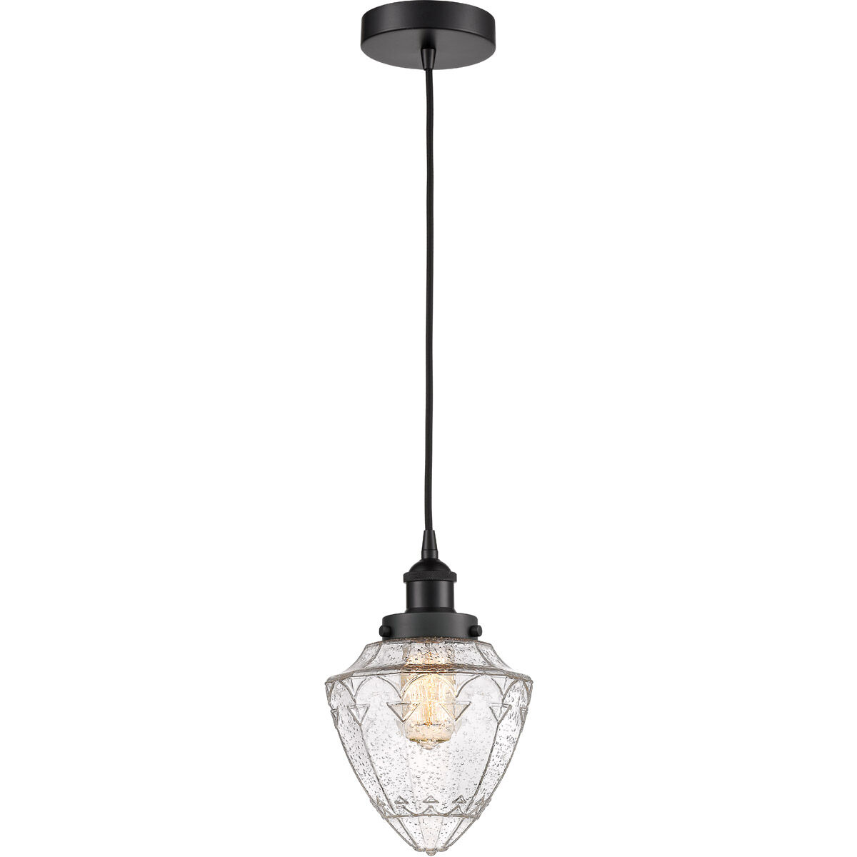 Edison Bullet LED 8 inch Matte Black Mini Pendant Ceiling Light