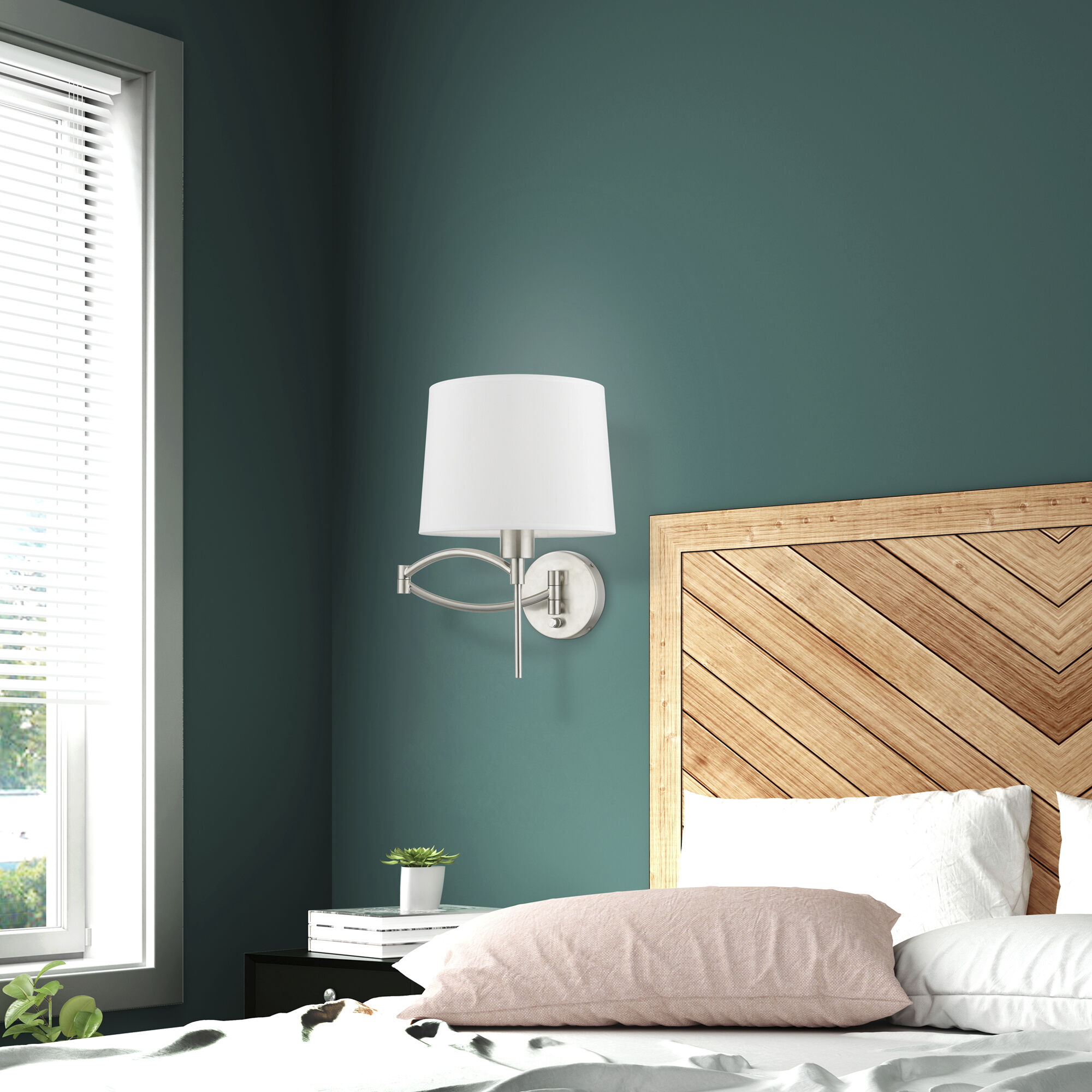 Allison 10 inch 60.00 watt Brushed Nickel Swing Arm Wall Lamp Wall Light