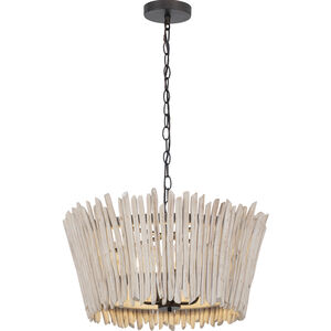 Baywood 4 Light 24 inch Textured Bronze Chandelier Ceiling Light