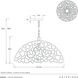 Lotus 3 Light 33 inch Antique Brass Pendant Ceiling Light