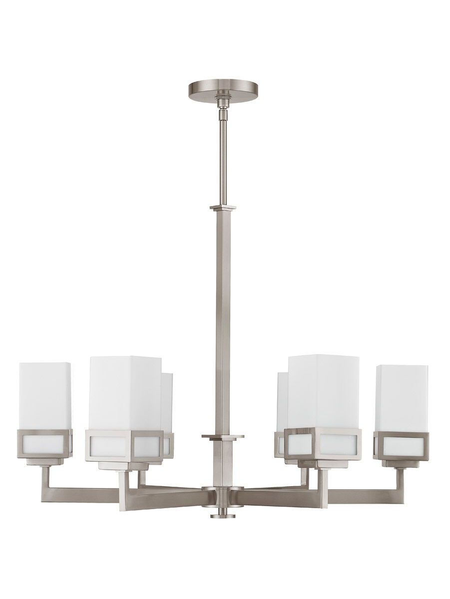 Harding 6 Light 29 inch Brushed Nickel Chandelier Ceiling Light