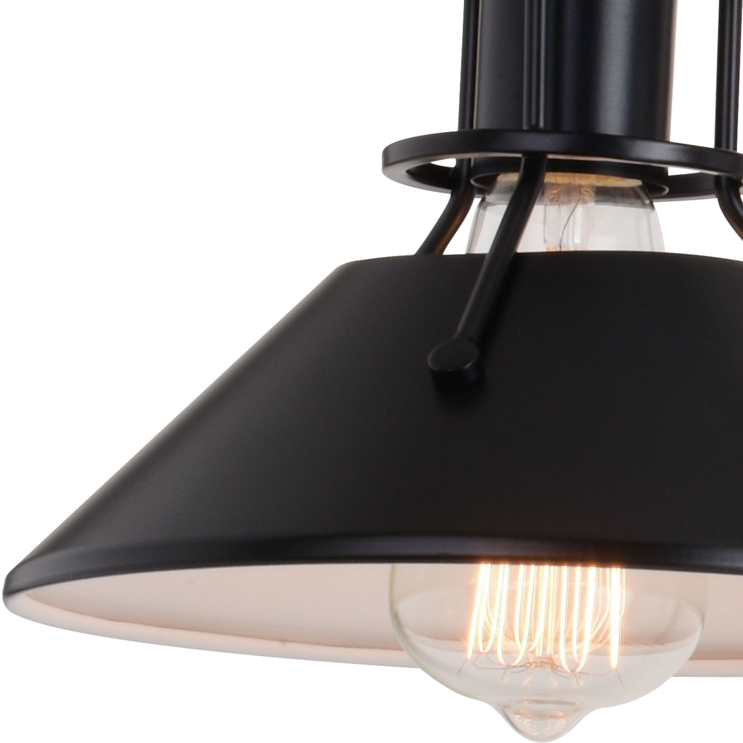 Canton LED 29 inch Black and Matte White Bathroom Light Wall Light in 3