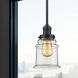 Franklin Restoration Canton 1 Light 6.5 inch Oil Rubbed Bronze Mini Pendant Ceiling Light in Incandescent, Clear, Franklin Restoration