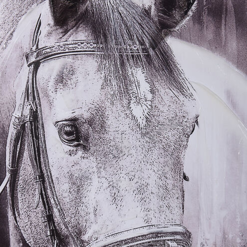 Horsing Around Black and White-Painted Wall Art