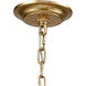 Wyndam 6 Light 30 inch Antique Gold Leaf Chandelier Ceiling Light