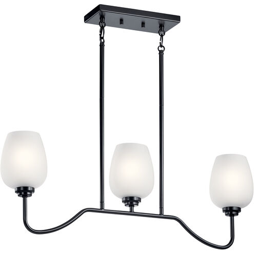 Valserrano 3 Light 5 inch Black Chandelier Linear (Single) Ceiling Light, Single