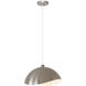 Luna Bella 1 Light 15 inch Satin Nickel Pendant Ceiling Light in Satin Nickel and White Steel