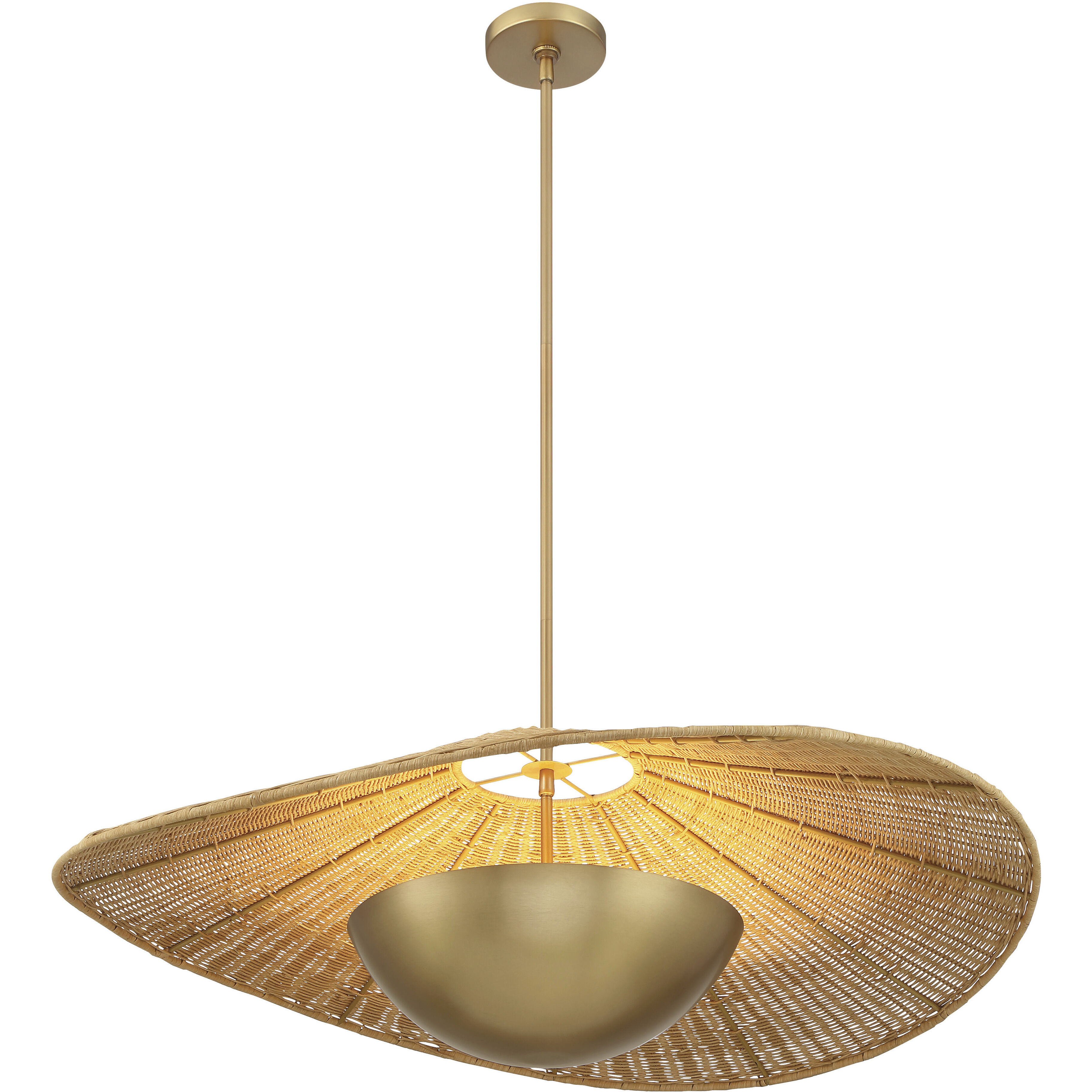 Nestor 3 Light 36 inch Legacy Brass Pendant Ceiling Light