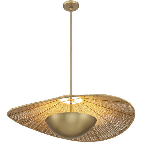 Nestor 3 Light 36 inch Legacy Brass Pendant Ceiling Light