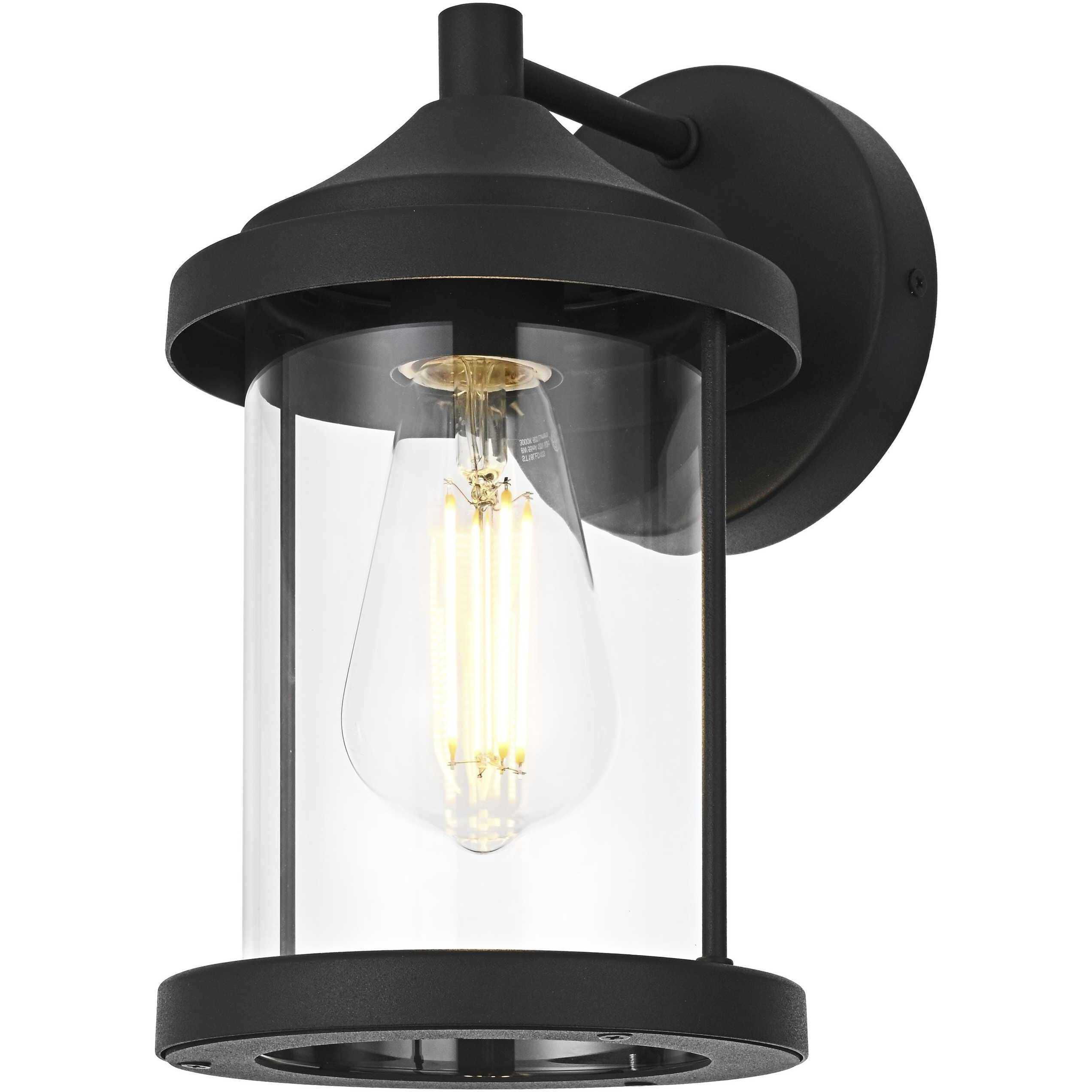 Roy 1 Light 10 inch Black Outdoor Wall Sconce