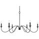 Rohan 6 Light 48 inch Matte Black Chandelier Ceiling Light 