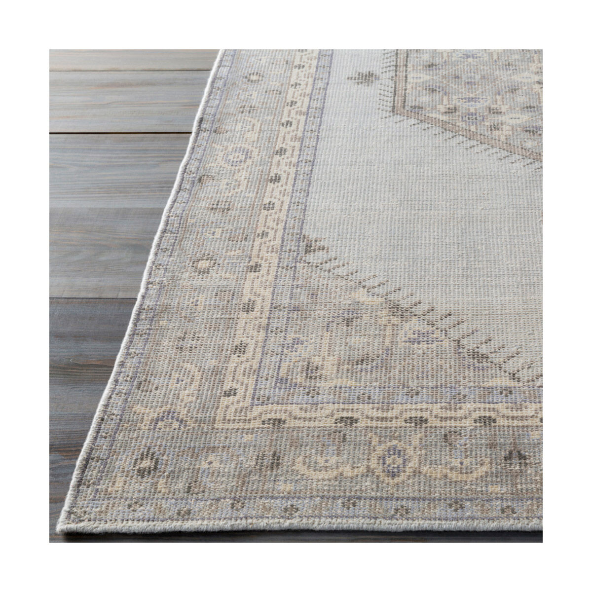 Zahra 102 X 66 inch Light Gray/Violet/Black/Charcoal/Taupe Rugs, Wool