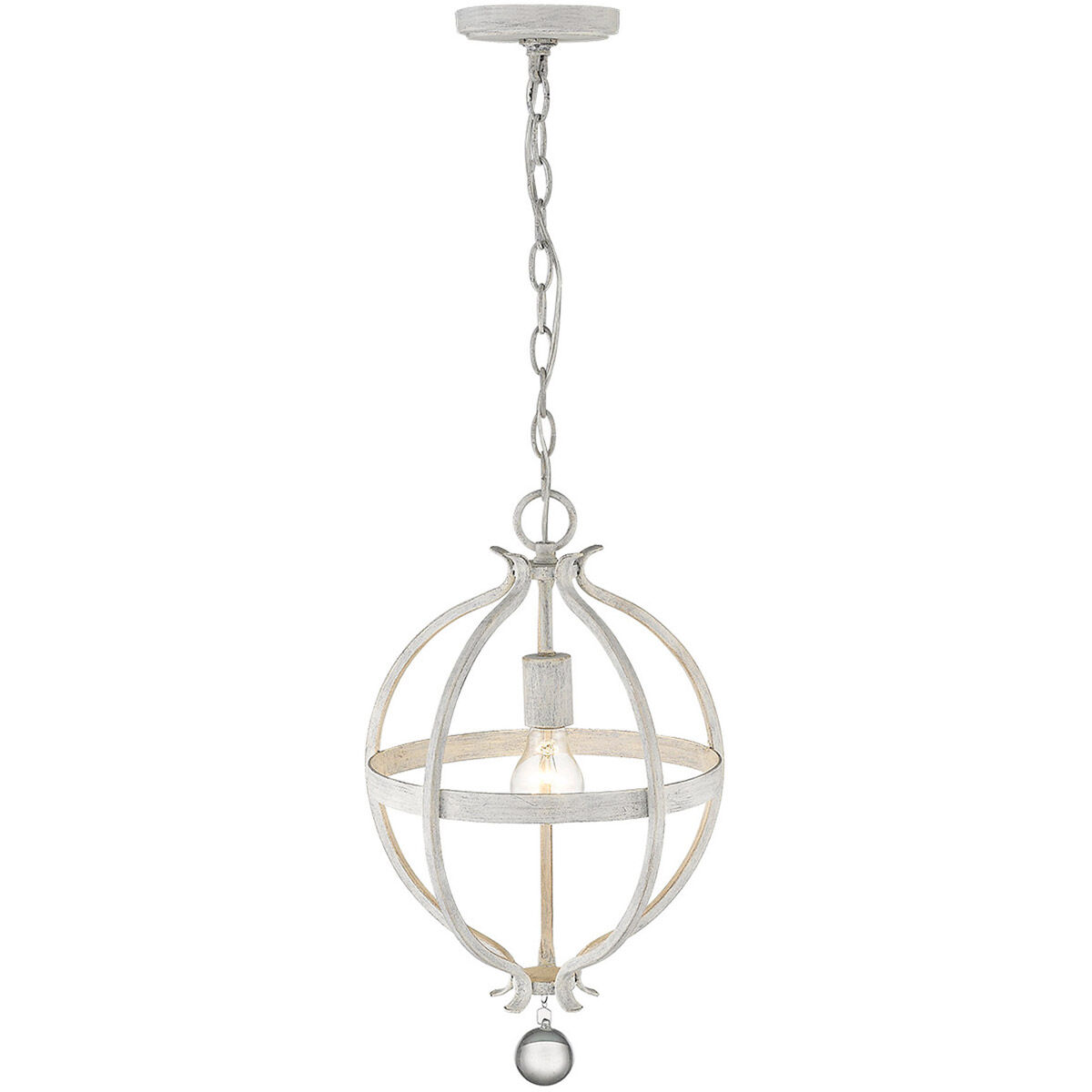 Callie 1 Light 12 inch Country White Pendant Ceiling Light